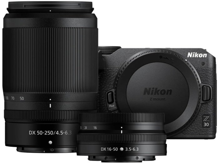 Nikon Z 30 with Two Lenses | Our Most Compact, Lightweight mirrorless Stills/Video Camera with Wide-Angle and telephoto Zoom Lenses | Nikon USA Model