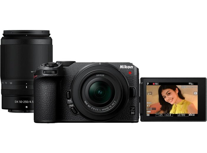 Nikon Z 30 with Two Lenses | Our Most Compact, Lightweight mirrorless Stills/Video Camera with Wide-Angle and telephoto Zoom Lenses | Nikon USA Model