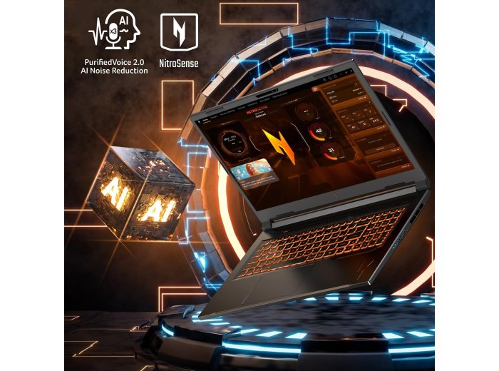 Acer Nitro V 17 AI Gaming Laptop | AMD Ryzen 7 260 Processor | NVIDIA GeForce RTX 5060 Laptop GPU (572 AI Tops) | 17.3" FHD IPS 180Hz Display | 16GB DDR5 | 1TB Gen 4 SSD | Wi-Fi 6E | ANV17-41-R0FJ