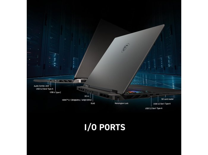 msi Vector A18 HX 18” 240Hz QHD+ Gaming Laptop: AMD Ryzen 9-9955HX, NVIDIA Geforce RTX 5080, 32GB DDR5, 1TB NVMe SSD, Type C, Wi-Fi 7, Win 11 Home: Cosmo Gray A9WIG-065US