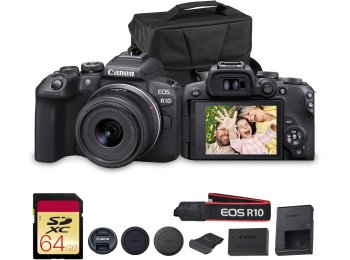 Canon EOS R10 Mirrorless Camera with 18-45mm Lens (5331C009) Bundle